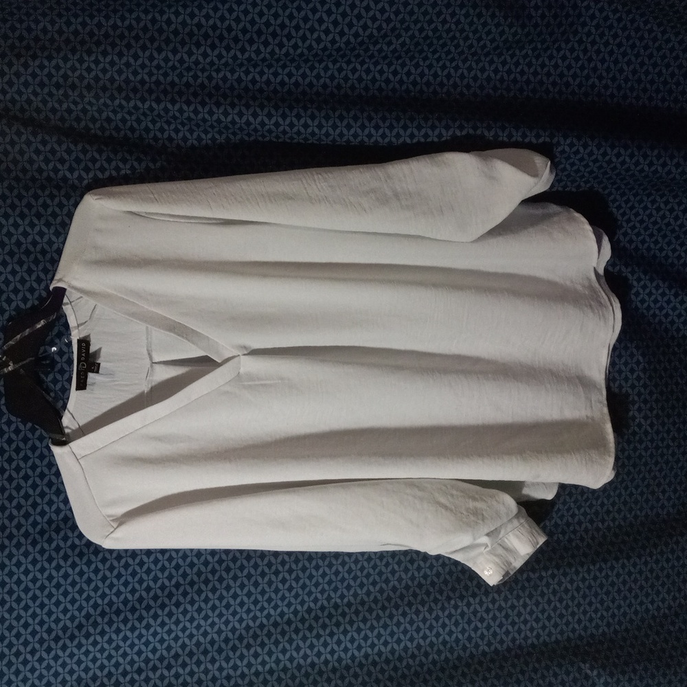 White Fred David Blouse Size L